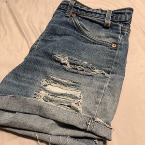 Levis high waisted shorts